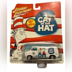 JOHNNY LIGHTNING - DR. SEUSS’ THE CAT IN THE HAT - 2003 - WHITE 70'S DODGE VAN